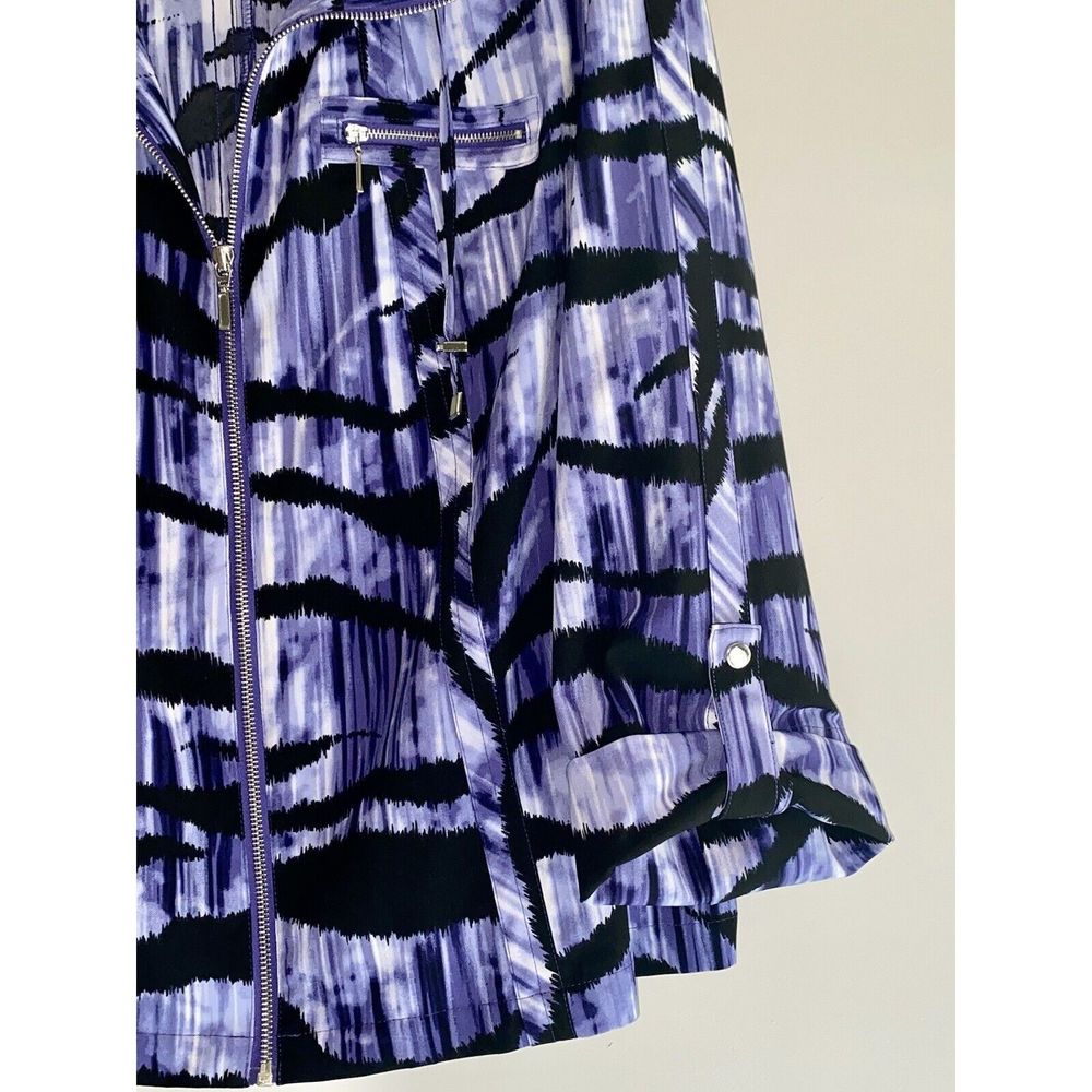 Chico's Purple and Black Patterned Utility Jacket - Picture 10 of 16